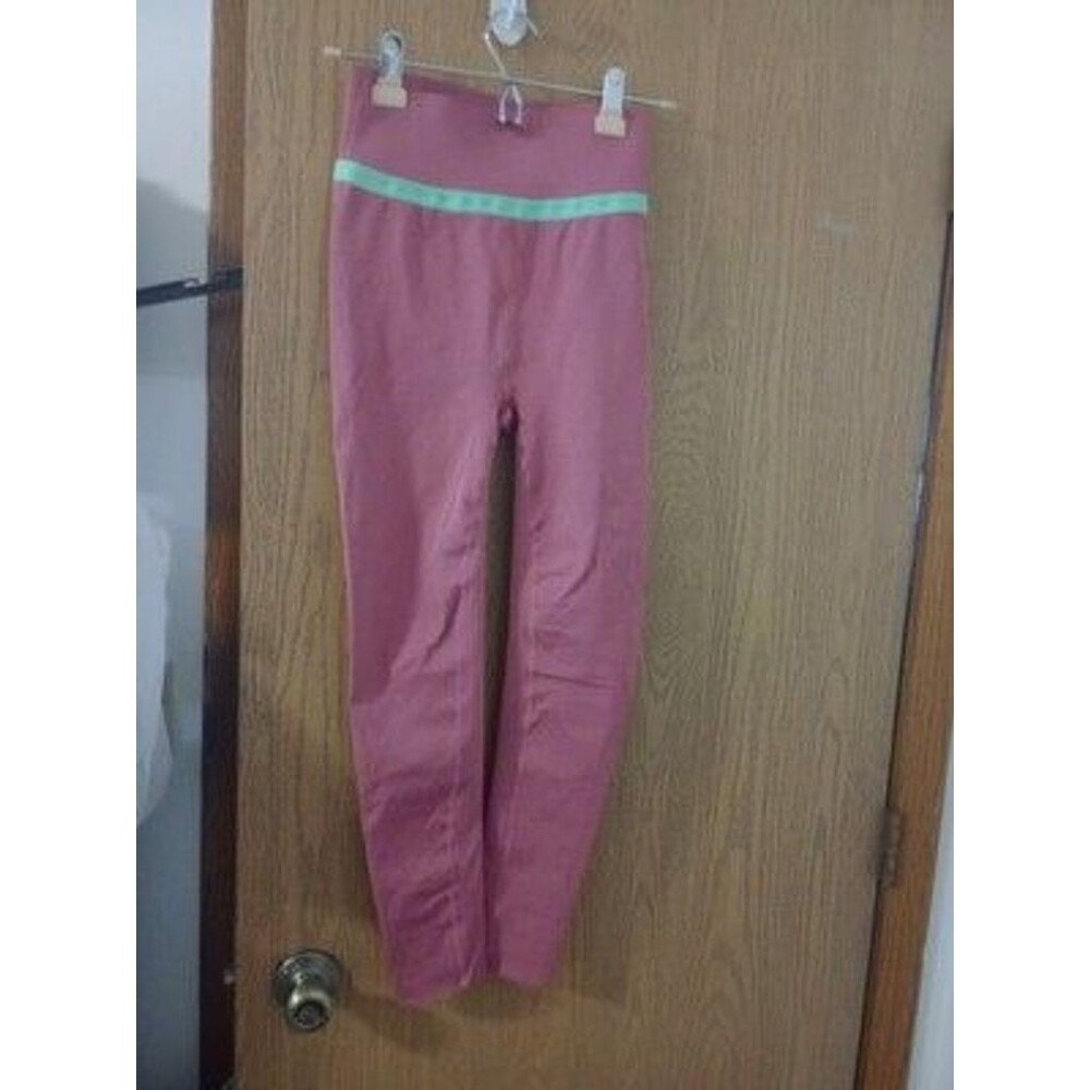 SCULPTKNIT by FABLETICS Size Large Workout Compression Leggings Pink Rose